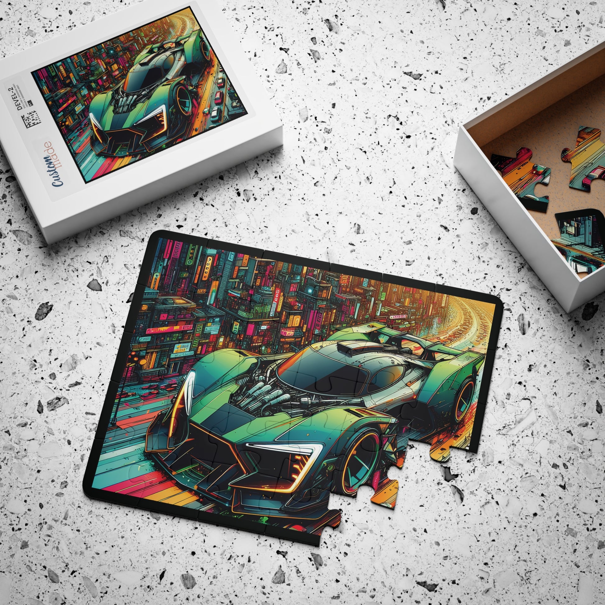 Coleçâo: Aventura Futurista - Neon  Wheels: Quebra-Cabeça ( 30 Peças )
