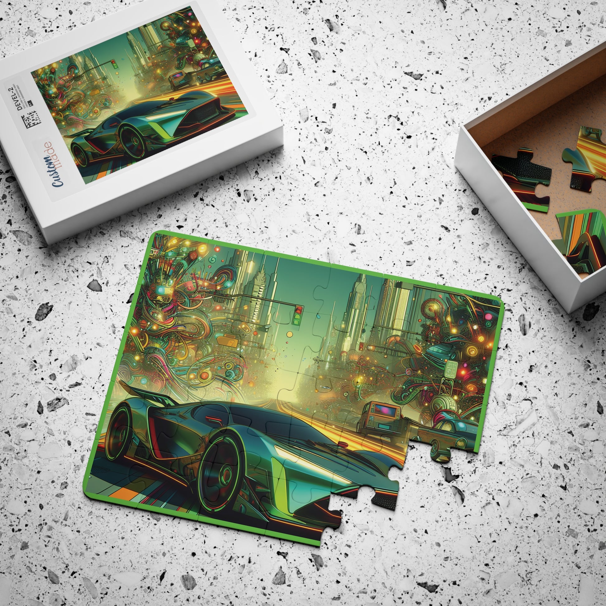 Coleçâo: Aventura Futurista - Neon  Wheels: Quebra-Cabeça ( 30 Peças )